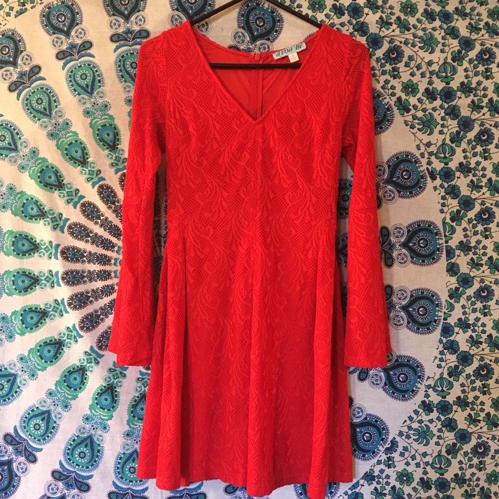 Francesca’s lace v-neck dress
